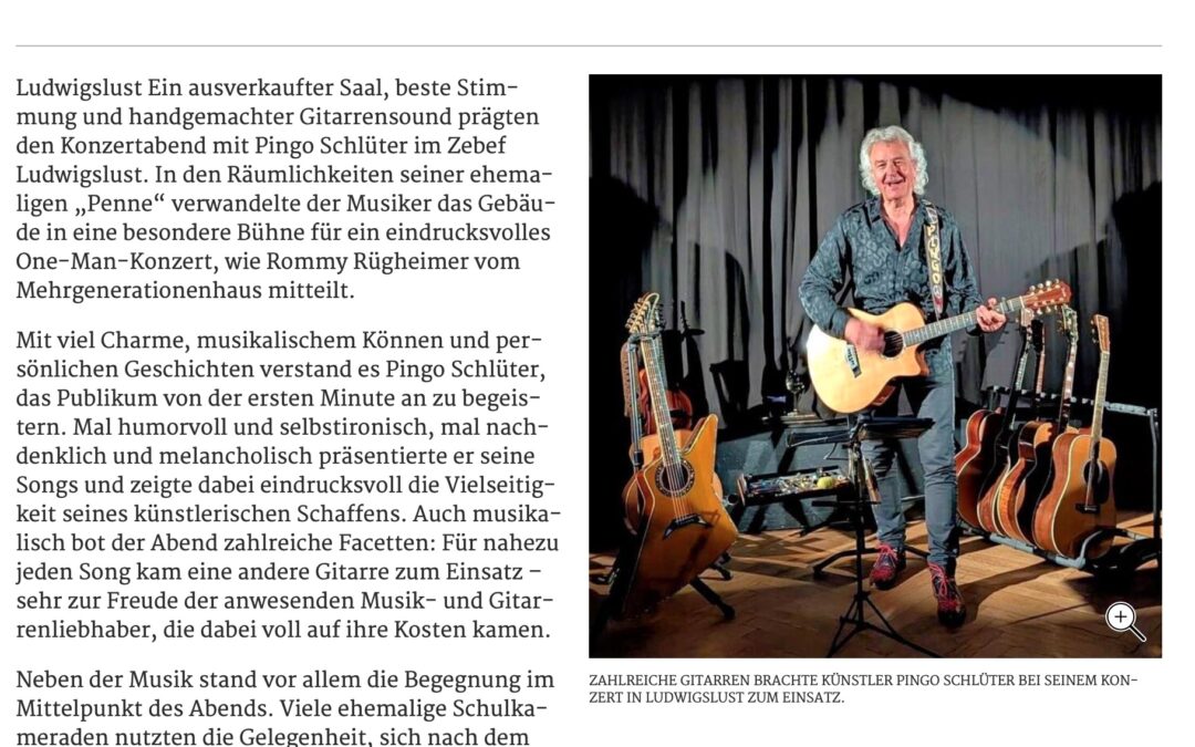 Pingo Schlüter begeistert beim Solokonzert